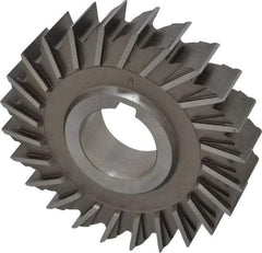 Made in USA - 4" Diam x 7/8" Width of Cut, 24 Teeth, High Speed Steel Side Milling Cutter - Straight Teeth, Uncoated - Eagle Tool & Supply