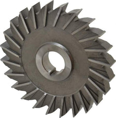 Made in USA - 5" Diam x 5/8" Width of Cut, 24 Teeth, High Speed Steel Side Milling Cutter - Straight Teeth, Uncoated - Eagle Tool & Supply