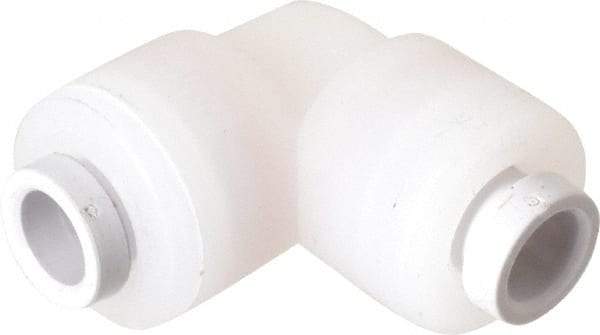 Parker - 1/4" Outside Diam, Kynar Push-to-Connect Tube Union Elbow - 250 Max psi, Tan - Eagle Tool & Supply