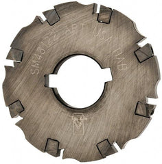 APT - Arbor Hole Connection, 3/8" Cutting Width, 1-1/16" Depth of Cut, 4" Cutter Diam, 1-1/4" Hole Diam, 8 Tooth Indexable Slotting Cutter - SM48 Toolholder, CTA 2 Insert, Neutral Cutting Direction - Eagle Tool & Supply