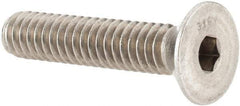 Value Collection - 1/4-20 UNC Hex Socket Drive, 82° Flat Screw - Grade 316 Stainless Steel, 1-1/4" OAL - Eagle Tool & Supply