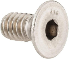Value Collection - 1/4-20 UNC Hex Socket Drive, 82° Flat Screw - Grade 316 Stainless Steel, 1/2" OAL - Eagle Tool & Supply