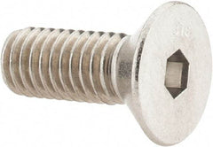 Value Collection - 3/8-16 UNC Hex Socket Drive, 82° Flat Screw - Grade 316 Stainless Steel, 1" OAL - Eagle Tool & Supply