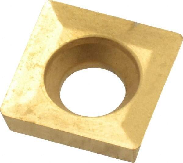 Interstate - SPEB422 Grade TCN55 Carbide Milling Insert - TiN Finish, 1/8" Thick, 1/2" Inscribed Circle, 1/32" Corner Radius - Eagle Tool & Supply