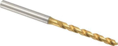 OSG - #14 120° Vanadium High Speed Steel Jobber Drill - TiN Finish, Right Hand Cut, Spiral Flute, Straight Shank, 91mm OAL, Standard Point - Eagle Tool & Supply