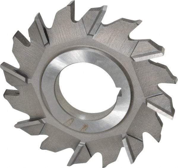 Made in USA - 2-1/2" Diam x 1/4" Width of Cut, 16 Teeth, High Speed Steel Side Milling Cutter - Staggered Teeth, Uncoated - Eagle Tool & Supply