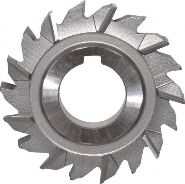 Made in USA - 2-3/4" Diam x 3/8" Width of Cut, 18 Teeth, High Speed Steel Side Milling Cutter - Staggered Teeth, Uncoated - Eagle Tool & Supply