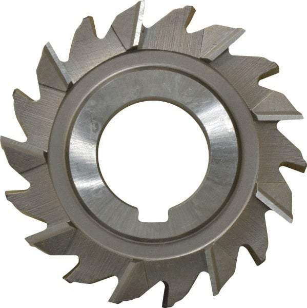 Made in USA - 2-3/4" Diam x 7/16" Width of Cut, 18 Teeth, High Speed Steel Side Milling Cutter - Staggered Teeth, Uncoated - Eagle Tool & Supply