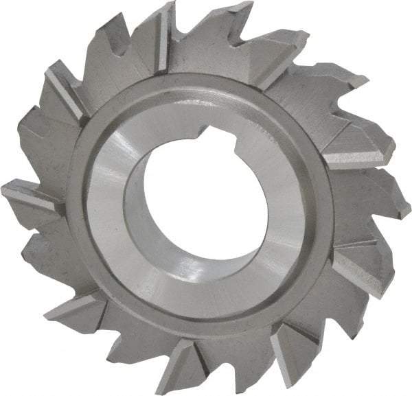 Made in USA - 2-3/4" Diam x 1/2" Width of Cut, 18 Teeth, High Speed Steel Side Milling Cutter - Staggered Teeth, Uncoated - Eagle Tool & Supply