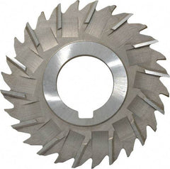 Made in USA - 3" Diam x 5/32" Width of Cut, 28 Teeth, High Speed Steel Side Milling Cutter - Staggered Teeth, Uncoated - Eagle Tool & Supply