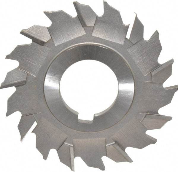 Made in USA - 3" Diam x 3/16" Width of Cut, 18 Teeth, High Speed Steel Side Milling Cutter - Staggered Teeth, Uncoated - Eagle Tool & Supply