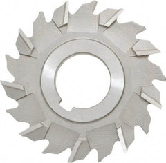 Made in USA - 3" Diam x 1/4" Width of Cut, 18 Teeth, High Speed Steel Side Milling Cutter - Staggered Teeth, Uncoated - Eagle Tool & Supply