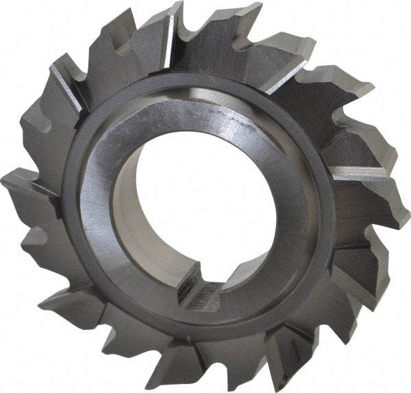 Made in USA - 3" Diam x 5/8" Width of Cut, 18 Teeth, High Speed Steel Side Milling Cutter - Staggered Teeth, Uncoated - Eagle Tool & Supply