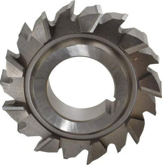 Made in USA - 3" Diam x 3/4" Width of Cut, 18 Teeth, High Speed Steel Side Milling Cutter - Staggered Teeth, Uncoated - Eagle Tool & Supply