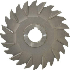 Made in USA - 5" Diam x 5/16" Width of Cut, 24 Teeth, High Speed Steel Side Milling Cutter - Staggered Teeth, Uncoated - Eagle Tool & Supply