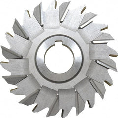 Made in USA - 5" Diam x 3/4" Width of Cut, 24 Teeth, High Speed Steel Side Milling Cutter - Staggered Teeth, Uncoated - Eagle Tool & Supply