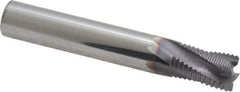 Niagara Cutter - 5/16" Diam, Fine Pitch, 7/16" LOC, 4 Flute Solid Carbide Corner Chamfer Roughing End Mill - AlTiN Finish, 2" OAL, 5/16" Shank Diam, Single End, Centercutting, 20° Helix - Eagle Tool & Supply