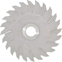 Made in USA - 6" Diam x 1/4" Width of Cut, 24 Teeth, High Speed Steel Side Milling Cutter - Staggered Teeth, Uncoated - Eagle Tool & Supply