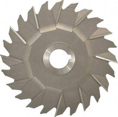 Made in USA - 6" Diam x 5/16" Width of Cut, 24 Teeth, High Speed Steel Side Milling Cutter - Staggered Teeth, Uncoated - Eagle Tool & Supply