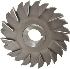 Made in USA - 6" Diam x 3/4" Width of Cut, 24 Teeth, High Speed Steel Side Milling Cutter - Staggered Teeth, Uncoated - Eagle Tool & Supply