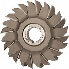 Made in USA - 6" Diam x 1-1/4" Width of Cut, 24 Teeth, High Speed Steel Side Milling Cutter - Staggered Teeth, Uncoated - Eagle Tool & Supply