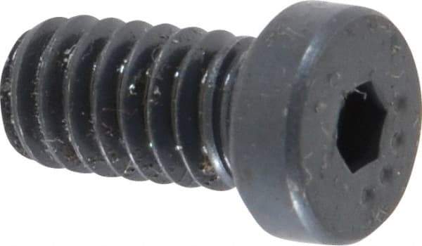 Made in USA - 1/4-20 UNC Hex Socket Drive, Low Socket Cap Screw - Grade 4037 Alloy Steel, Black Oxide Finish, Fully Threaded, 1/2" Length Under Head - Eagle Tool & Supply