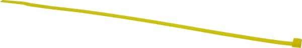 Made in USA - 8-7/8" Long Yellow Nylon Standard Cable Tie - 40 Lb Tensile Strength, 1.24mm Thick, 4" Max Bundle Diam - Eagle Tool & Supply