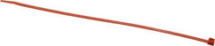 Made in USA - 11-1/4" Long Orange Nylon Standard Cable Tie - 50 Lb Tensile Strength, 1.32mm Thick, 3" Max Bundle Diam - Eagle Tool & Supply