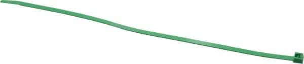 Made in USA - 11-1/4" Long Green Nylon Standard Cable Tie - 50 Lb Tensile Strength, 1.32mm Thick, 2" Max Bundle Diam - Eagle Tool & Supply