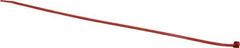 Made in USA - 14-1/4" Long Red Nylon Standard Cable Tie - 50 Lb Tensile Strength, 1.32mm Thick, 4" Max Bundle Diam - Eagle Tool & Supply