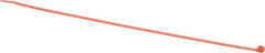 Made in USA - 14-1/4" Long Orange Nylon Standard Cable Tie - 50 Lb Tensile Strength, 1.32mm Thick, 4" Max Bundle Diam - Eagle Tool & Supply