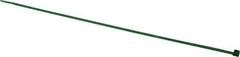 Made in USA - 14-1/4" Long Green Nylon Standard Cable Tie - 50 Lb Tensile Strength, 1.32mm Thick, 8" Max Bundle Diam - Eagle Tool & Supply