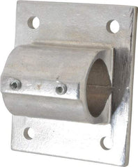Hollaender - 1-1/2" Pipe, Wall Mount Flange, Aluminum Alloy Flange Pipe Rail Fitting - Bright Finish - Eagle Tool & Supply