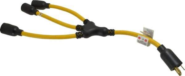 Southwire - 3 Outlets, 125 VAC, 20 Amp, Yellow and Black, W Adapter - L5-20P, L5-20R NEMA Configuration, 20 Inch Long, UL Listed - Eagle Tool & Supply