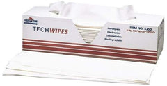 Ability One - Flat Fold Clean Room/Lab/Critical Task Wipes - 16-1/2" x 15" Sheet Size, White - Eagle Tool & Supply