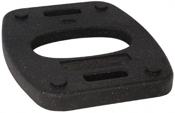 PRO-SAFE - 18-1/2" Wide x 1.8" High Rubber Vertical Panel Rubber Base - 20 Lb, Black - Eagle Tool & Supply