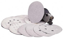 Made in USA - 6" Diam, 180 Grit, Silicon Carbide Hook & Loop Disc - Very Fine Grade, Coated, B Weight Paper Backing, - Eagle Tool & Supply