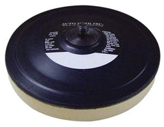 AutoQuip - 6" Diam Hook & Loop Disc Backing Pad - Medium Density, 10,000 RPM - Eagle Tool & Supply
