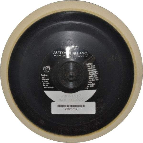 AutoQuip - 6" Diam Hook & Loop Disc Backing Pad - Medium Density, 10,000 RPM - Eagle Tool & Supply