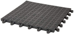 Wearwell - 18" Long x 18" Wide x 7/8" Thick, Anti-Fatigue Modular Matting Soft Open Grid - 4 Interlocking Sides, Charcoal, For Dry Areas, Series 566 - Eagle Tool & Supply