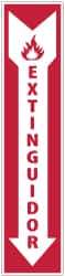 NMC - Extinguidor, Plastic Fire Sign - 4" Wide x 18" High, Spanish - Eagle Tool & Supply