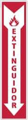 NMC - Extinguidor, Plastic Fire Sign - 4" Wide x 18" High, Spanish - Eagle Tool & Supply