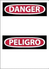 NMC - "Danger - Blank No Legend", 14" Long x 10" Wide, Rigid Plastic Safety Sign - Rectangle, 0.05" Thick, Use for Accident Prevention - Eagle Tool & Supply