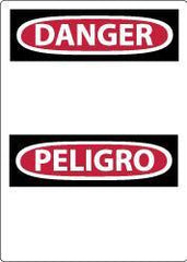 NMC - "Danger - Blank No Legend", 20" Long x 14" Wide, Pressure-Sensitive Vinyl Safety Sign - Rectangle, 0.004" Thick, Use for Accident Prevention - Eagle Tool & Supply