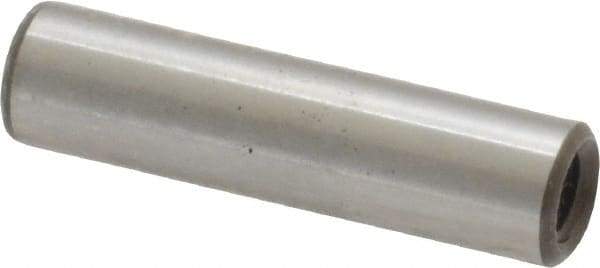 Jergens - 1/4" Diam x 1" Pin Length Alloy Steel Pull Out Dowel Pin - C 47-58 & C 60-64 (Surface) Hardness, 1 Beveled & 1 Threaded End - Eagle Tool & Supply