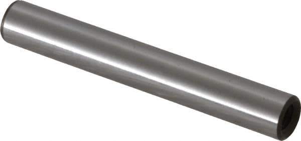 Jergens - 1/4" Diam x 1-3/4" Pin Length Alloy Steel Pull Out Dowel Pin - C 47-58 & C 60-64 (Surface) Hardness, 1 Beveled & 1 Threaded End - Eagle Tool & Supply
