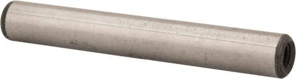 Jergens - 5/16" Diam x 2-1/4" Pin Length Alloy Steel Pull Out Dowel Pin - C 47-58 & C 60-64 (Surface) Hardness, 1 Beveled & 1 Threaded End - Eagle Tool & Supply