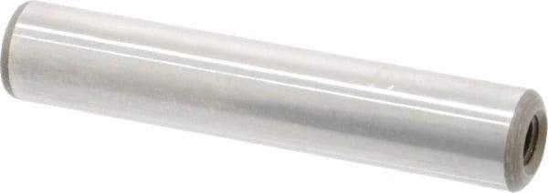 Jergens - 3/8" Diam x 2" Pin Length Alloy Steel Pull Out Dowel Pin - C 47-58 & C 60-64 (Surface) Hardness, 1 Beveled & 1 Threaded End - Eagle Tool & Supply