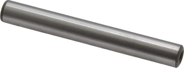 Jergens - 3/8" Diam x 3" Pin Length Alloy Steel Pull Out Dowel Pin - C 47-58 & C 60-64 (Surface) Hardness, 1 Beveled & 1 Threaded End - Eagle Tool & Supply