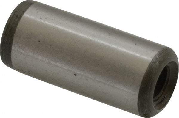 Jergens - 7/16" Diam x 1" Pin Length Alloy Steel Pull Out Dowel Pin - C 47-58 & C 60-64 (Surface) Hardness, 1 Beveled & 1 Threaded End - Eagle Tool & Supply